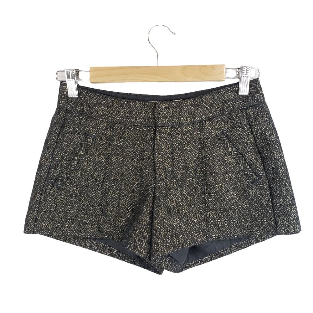 Old Navy Gold and Black Patterned Shorts 0